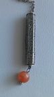 Antique Chinese Silver Embossed Needle Holder Box Great Gift Other Asian Antiques photo 2