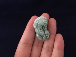 Antique Chinese Hand - Carved Aristocratic Wearing Jadeite Jade Pendant 0405 photo