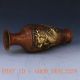 Chinese Brass Handwork Carved Dragon Vase W Qing Dynasty Mark 2 Vases photo 7