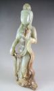 1240g Antique Chinese Old Hetian Jade Carved Kwan Yin Carving Kwan-yin photo 8