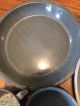 Vintage Primitive Gray Swirl Graniteware Enamelware Fry Pan,  Cups,  & Pie Tin Primitives photo 5
