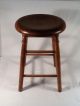 Antique Stool,  Ash Seat With Maple Legs.  19 1/2 - Inch High. 1800-1899 photo 2