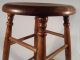 Antique Stool,  Ash Seat With Maple Legs.  19 1/2 - Inch High. 1800-1899 photo 5