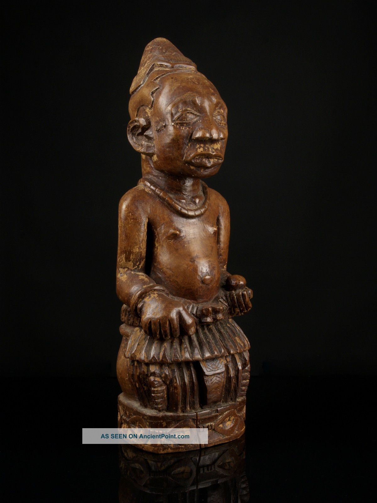 An African Tribal Carved Wood ' King ' Figure - Kuba People. Other African Antiques photo