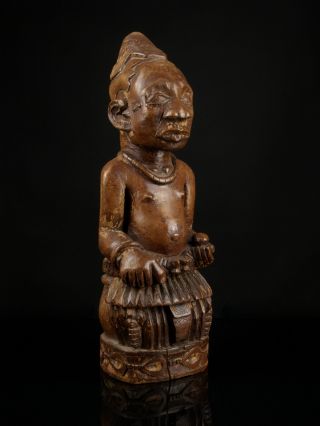 An African Tribal Carved Wood ' King ' Figure - Kuba People. photo