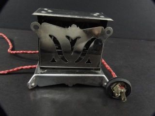 Vintage 1920’s Nickel Plated Tin Child’s Kitchen Electric Toaster Excel photo