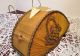 Antique Victorian Boudoir Silk Bed Lamp Shade Flower Basket Applique Chic Gold Victorian photo 5