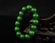 100 Natural Chinese Green Jade Hand - Carved Beads Bracelet Ll101 Bracelets photo 1