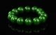 100 Natural Chinese Green Jade Hand - Carved Beads Bracelet Ll101 Bracelets photo 2