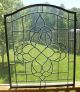 Vintage Beveled Leaded Stained Glass Window Transom Clear Salvage Arch Arched 1940-Now photo 11