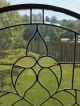 Vintage Beveled Leaded Stained Glass Window Transom Clear Salvage Arch Arched 1940-Now photo 5