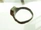 Medieval Bronze Ring With Glass Insert.  (355) Viking photo 1