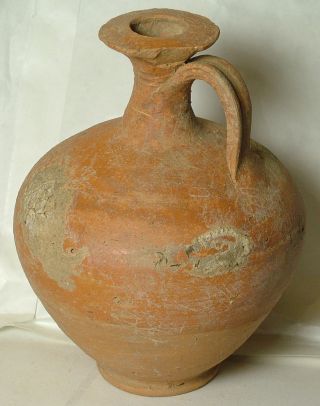 Rare Ancient Roman Ceramic Clay Vase Jug Vessel Pottery Artifact 3 Cent. photo