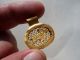 Ancient Greek Pure Gold Pendant Displaying A Owls In Cage Roman photo 2