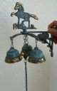 Vintage Brass Equestrian Horse Door Bell/wind - Chime Decorative Collectible C110 Metalware photo 1