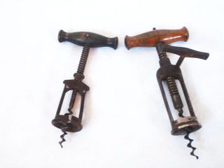 Two Antique Corkscrews - Interesting Form.  State Of Preservation.  C.  1900 photo