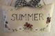 Primitive Folk Art Summer Pillow Sign Tuck Handpainted Ladybug Butterfly Bee Primitives photo 3