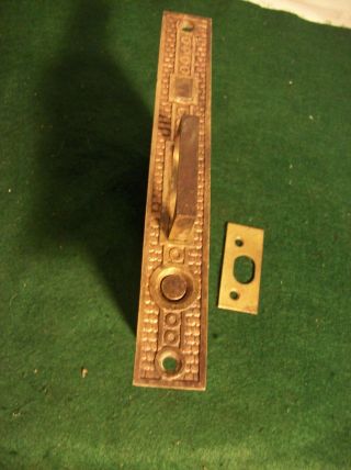 Antique Pocket Door Hardware - Lock1800 ' S - Norwalk - Cast Bronze Front W/strike photo