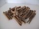 Vintage Wood Clothespins Round Tops 26 Primitive Laundry Weathered Crafts Primitives photo 1