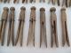 Vintage Wood Clothespins Round Tops 26 Primitive Laundry Weathered Crafts Primitives photo 2