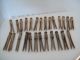 Vintage Wood Clothespins Round Tops 26 Primitive Laundry Weathered Crafts Primitives photo 3