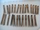 Vintage Wood Clothespins Round Tops 26 Primitive Laundry Weathered Crafts Primitives photo 4