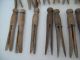 Vintage Wood Clothespins Round Tops 26 Primitive Laundry Weathered Crafts Primitives photo 5