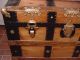 Ladycomet Refinished Flat Top Steamer Trunk Antique Chest With Key & Tray 1800-1899 photo 1
