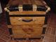 Ladycomet Refinished Flat Top Steamer Trunk Antique Chest With Key & Tray 1800-1899 photo 4