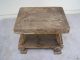Antique Primitive Amish Gothic Medieval Wood Wooden Footstool Stool Bench Wheels 1900-1950 photo 9