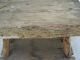 Antique Primitive Amish Gothic Medieval Wood Wooden Footstool Stool Bench Wheels 1900-1950 photo 1