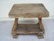 Antique Primitive Amish Gothic Medieval Wood Wooden Footstool Stool Bench Wheels 1900-1950 photo 3