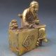 Chinese Brass Hand - Carved Old Man Statue Other Antique Chinese Statues photo 3