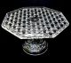 Very Rare Vtg Eapg Octagon Shaped Glass Tall Pedestal Cake Stand Serving Plate Plates photo 1