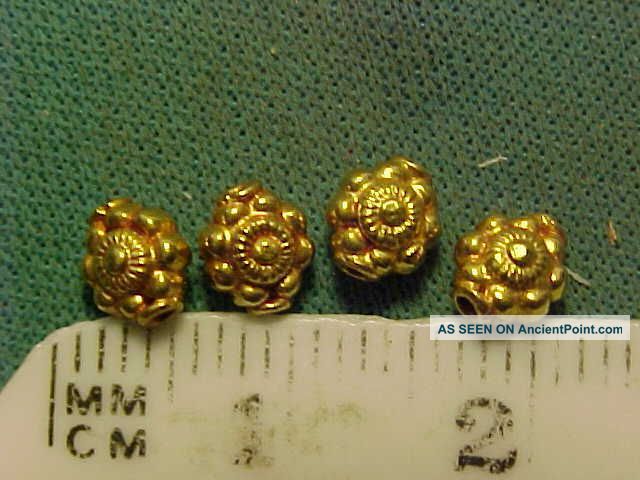 Ornate Sassanian Gold Bead Circa 224 - 642 Ad Roman photo