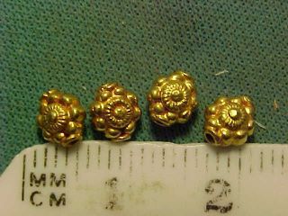 Ornate Sassanian Gold Bead Circa 224 - 642 Ad photo