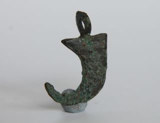 Ancient Viking Period Bronze Amulet Scandinavian Norse Pendant 900 Ad photo