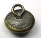 Antique Glass In Metal Button Green Flower Mold In Brass - 3/8 Inch Buttons photo 2