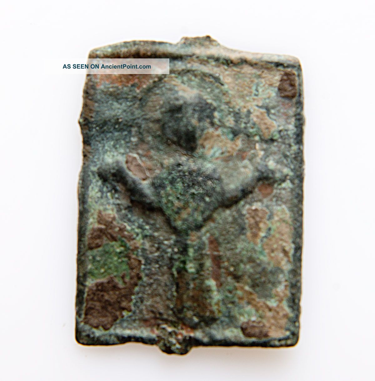 Ancient Icon Amulet Pendant.  Early Kievan Russ Viking Period.  1 - 3 Century Ad Roman photo