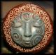 Mystical Celtic Blue Man Polymer & Wood Studio Face Button Buttons photo 1