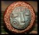 Mystical Celtic Blue Man Polymer & Wood Studio Face Button Buttons photo 2