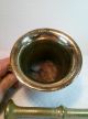 Vintage Heavy Solid Brass Mortar And Pestle Square Handles Mortar & Pestles photo 4