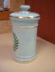 Vintage - Apothecary Jar Canister - Clethra Alnifolia - Gold Trim Bottles & Jars photo 3