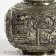 19th C.  Anglo Indian Silver Bottle With Landscape Scene ' S Coin Silver (.900) photo 3
