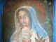 Antique Retablo On An Antique Tin Nicho Our Lady Of Peace Latin American photo 4