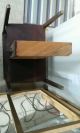 Vtg Mid - Century Telephone Table 2 - Tier Wood Accent Table Lamp Stand Drawer Unknown photo 3
