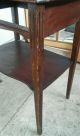 Vtg Mid - Century Telephone Table 2 - Tier Wood Accent Table Lamp Stand Drawer Unknown photo 6