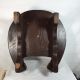 Antique Horse Shoe Foot Stool Wood & Red Velvet Western Equestrian Theme 1900-1950 photo 2