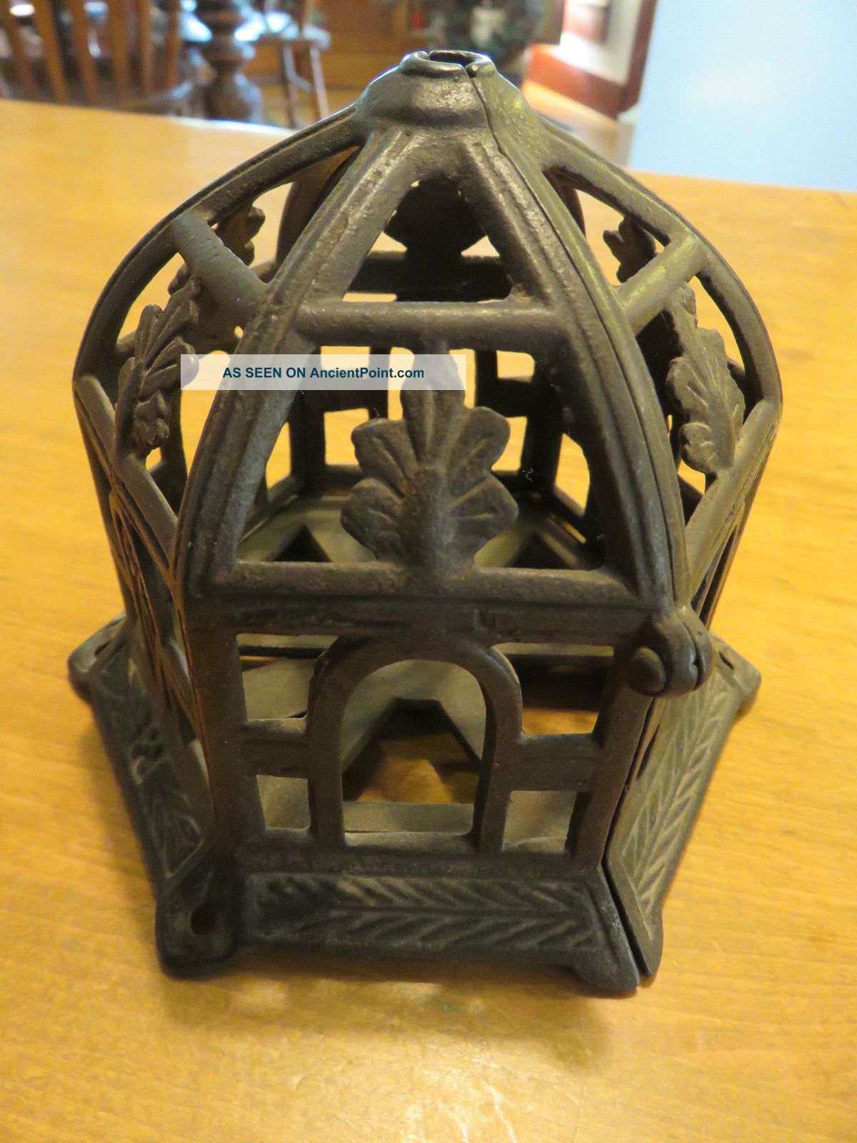 Antique Cast Iron Country Store Bird Cage Yarn Twine String Holder Dispenser Other Mercantile Antiques photo