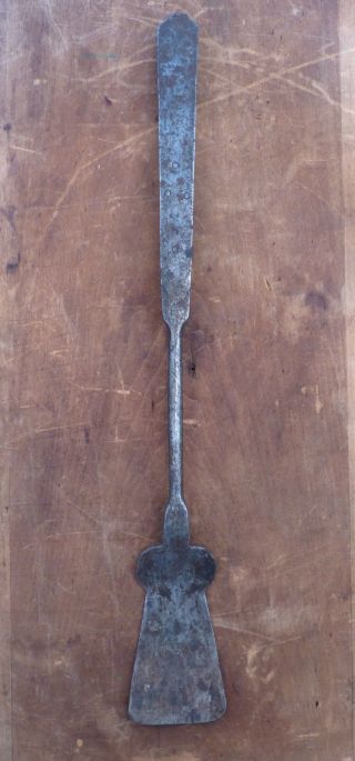Antique Pa Early 1800s Decorated Hand Wrought Iron Keyhole Spatula Folk Art 1 photo